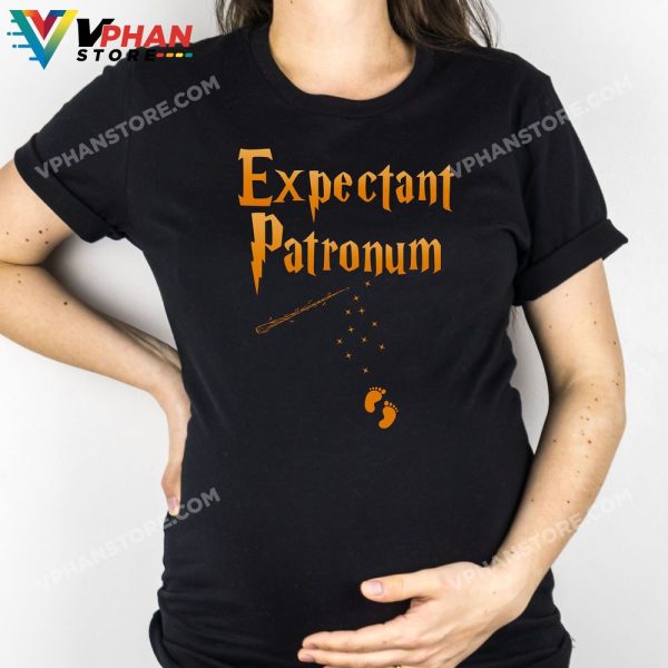 Expectant Patronum Halloween Pregnancy Announcement Couples Costumes Maternity Reveal T-Shirt