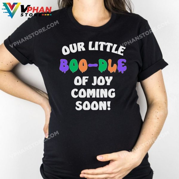 Halloween Pregnancy Announcement Couples Costumes Maternity Reveal Funny T-Shirt