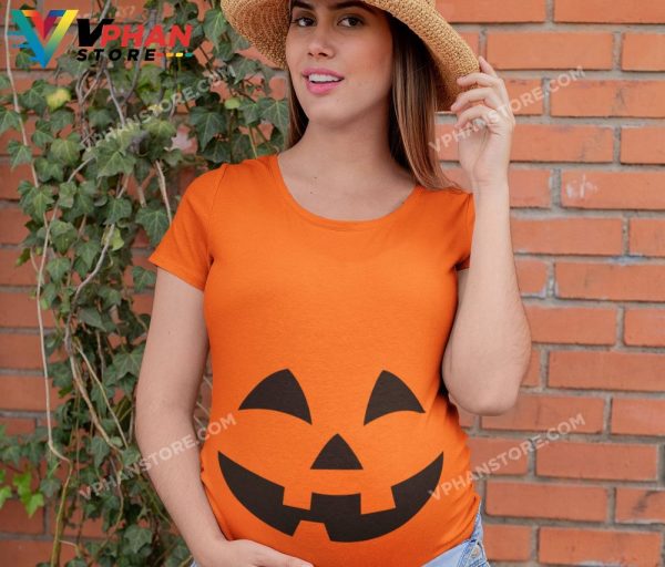 Jack O Lantern Pumpkin Maternity Shirt Halloween Pregnancy Announcement Baby Shower Gift