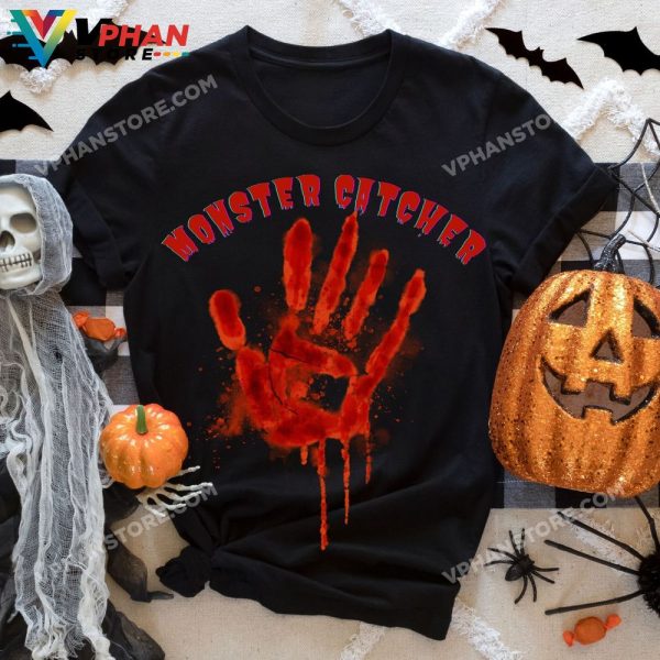 Monster Catcher Funny Couples Halloween Family Matching Party T-Shirt