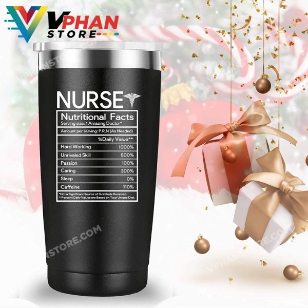 Nurse Nutritional Facts Travel Mug Tumbler Funny Nurses Gifts