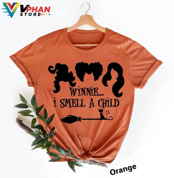 Winnie I Smell A Child Halloween Pregnancy Announcement Maternity T-Shirt Sanderson Sisters Gift