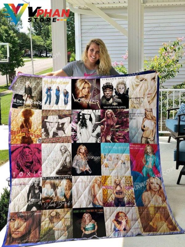 Britney Spears Singles Quilt Blanket