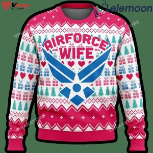 Air Force Wife Premium Ugly Christmas Sweater 1