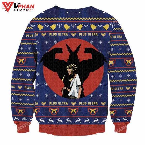 All Might Wool Knitted Sweater, Hero Academia Christmas Sweater