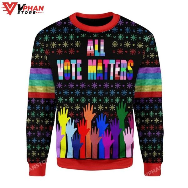 All Vote Matters Ugly Christmas Sweater All Over Printed