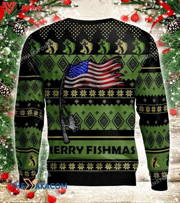 American Flag 3D Sweatshirt Ugly Christmas Sweater