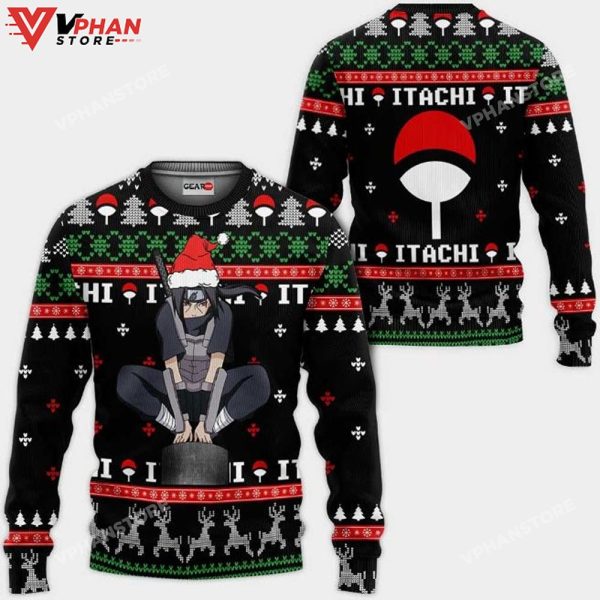 Anbu Itachi Nrt Anime Xmas Ugly Christmas Sweater