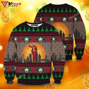 Arthur Fleck Christmas Wool Knitted Sweater DC Joker 3D Sweater 1