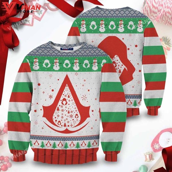 Assassin’s Creed Wool Knitted Sweater, Christmas 3D Sweater