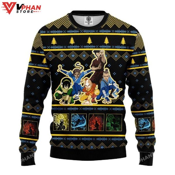 Avatar Last Airbender Merry Xmas Ugly Christmas Sweater