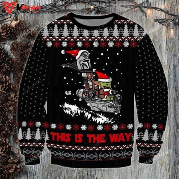 Baby Yoda This Is The Way Ugly Christmas Sweater