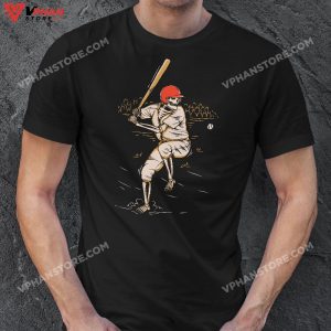 Baseball Skeleton Halloween Skeleton Playing Baseball T Shirt 1