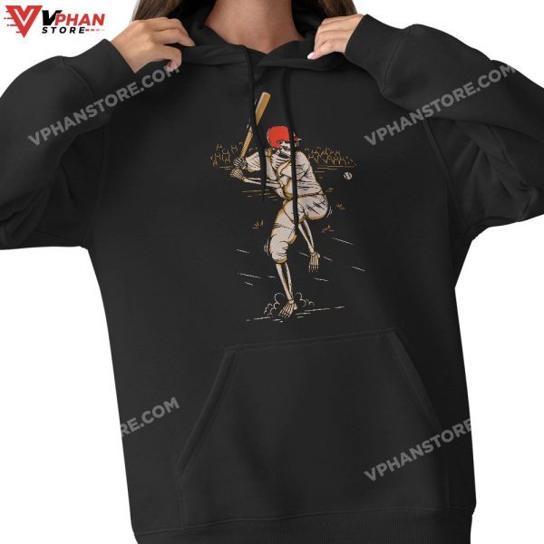 Baseball Skeleton Halloween, Skeleton Playing Baseball T-Shirt