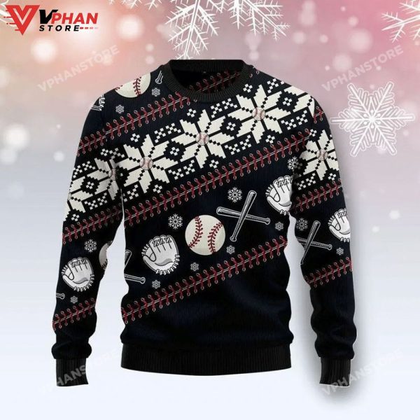 Baseball 3D Sweatshirt Ugly Christmas Sweater All Over Print