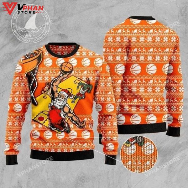 Basketball 3D Sweatshirt Ugly Christmas Sweater