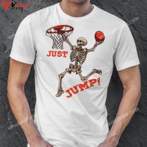 Basketball Skeleton Halloween Men Boys Basketball Halloween T Shirt 1