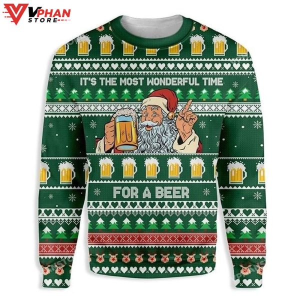 Beer Wool Knitted 3D Sweatshirt Ugly Christmas Sweater