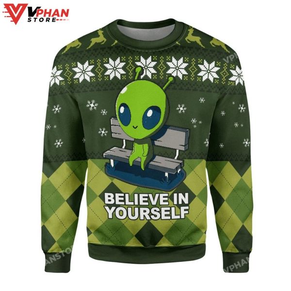 Believe In Yourself 3D Sweatshirt Ugly Christmas Sweater