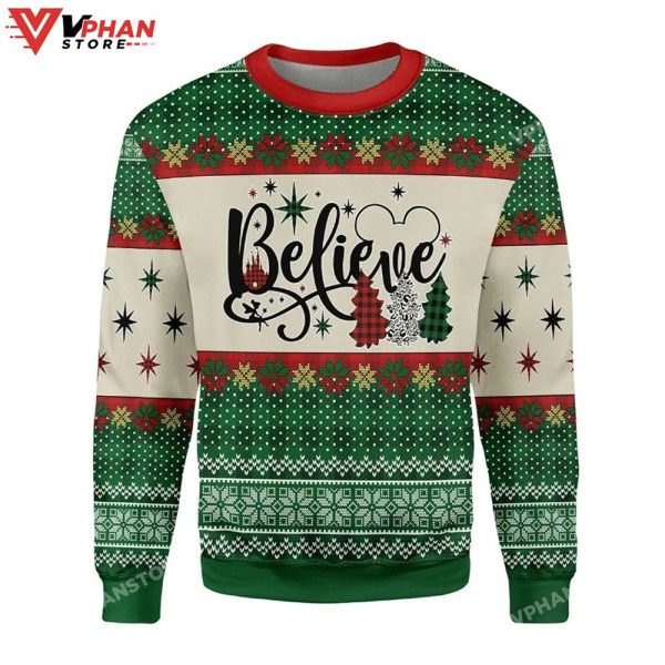 Believe Ugly Christmas Sweater 3D Sweatshirt