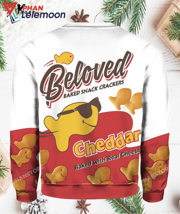 Beloved Baked Snack Crackers Cheddar Christmas Sweater