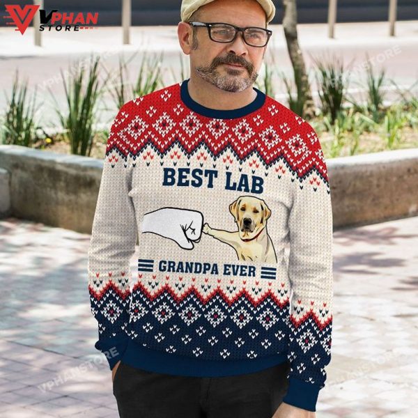 Best Labrador Grandpa Ever Ugly Christmas Sweater