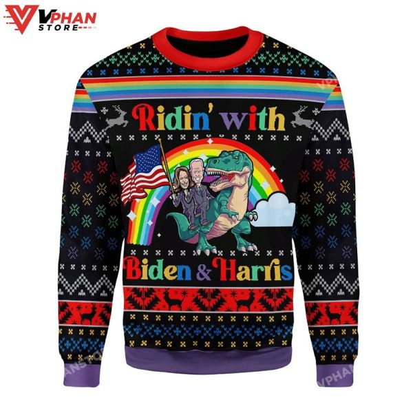 Biden And Harris LGBT 3D Ugly Christmas Sweater