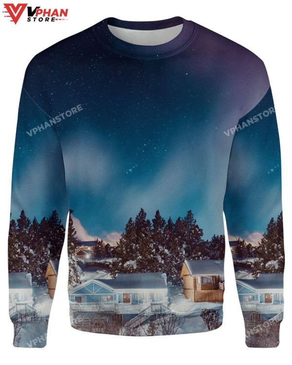 Big Bear Nights Ugly Christmas Sweater All Over Printed