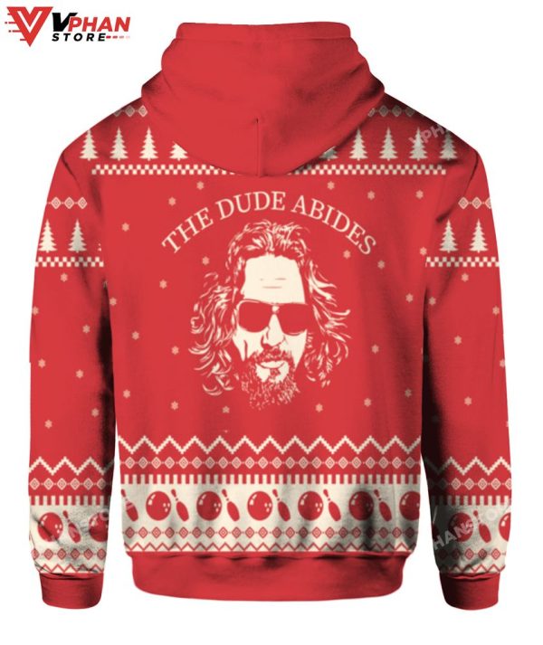 The Dude Abides Big Lebowski Retro Christmas Sweater