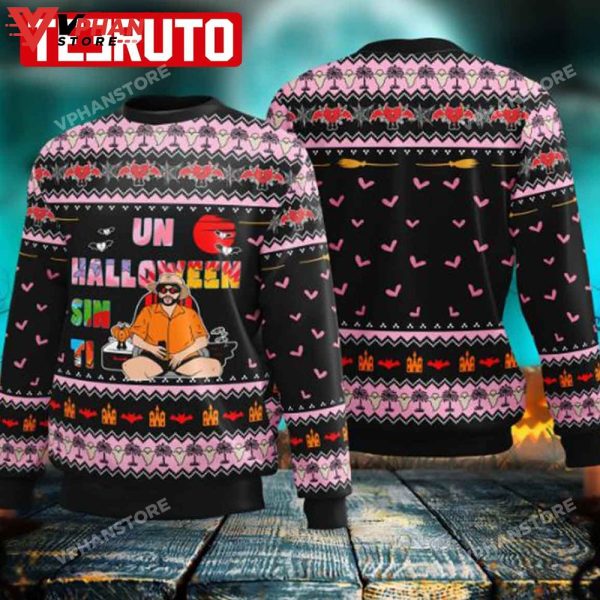 Black Un Verano Sin Ti Bad Bunny Halloween Ugly Christmas Sweater