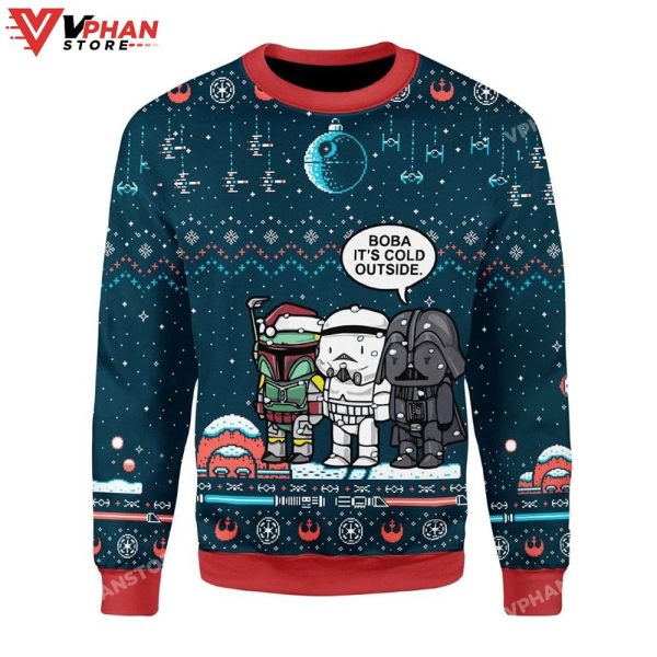 Boba Its Cold Outside Star War Ugly Christmas Sweater