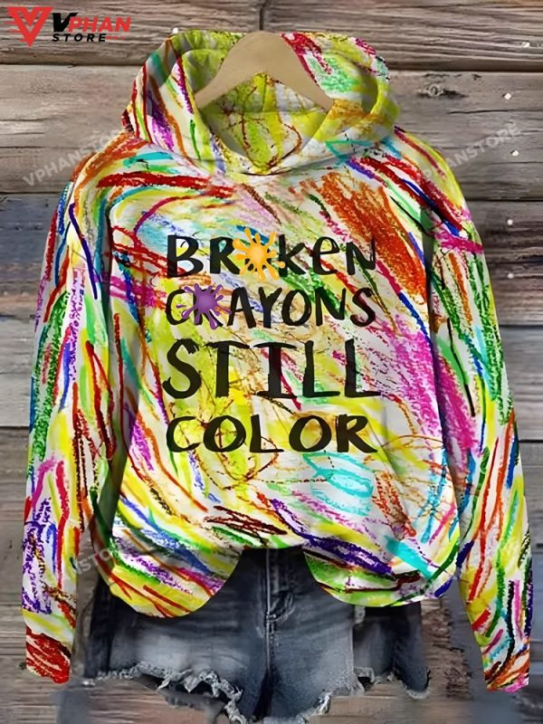 Broken Crayons Still Color Sweatshirt, Vintage Retro Sweater