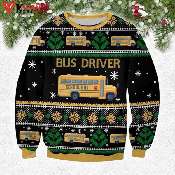 Bus Driver 3D Sweatshirt Ugly Christmas Sweater