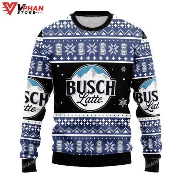 Busch Latte Beer Christmas 3D Sweatshirt, Ugly Christmas Sweater