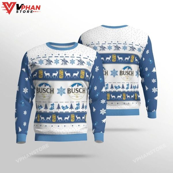 Busch Light Beer Christmas Ugly Sweater