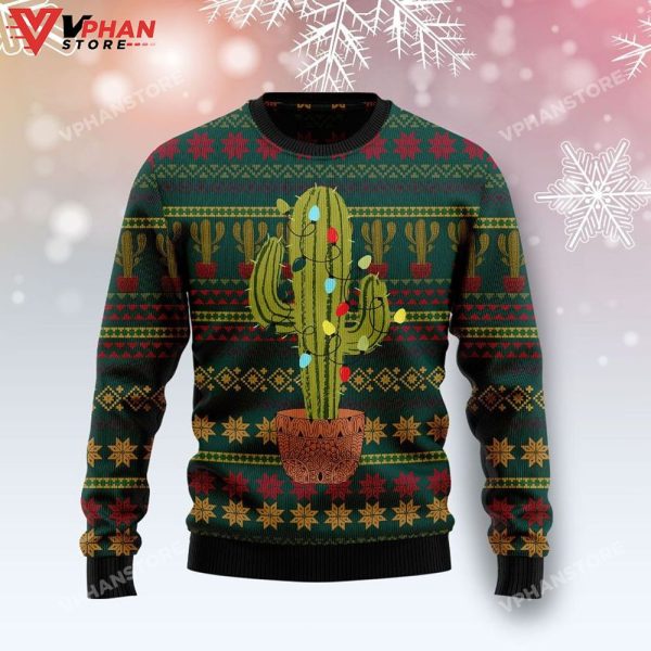 Cactus Christmas 3D Sweatshirt, Ugly Christmas Sweater