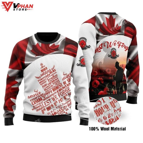 Canadian Veterans 3D Sweatshirt Ugly Christmas Sweater