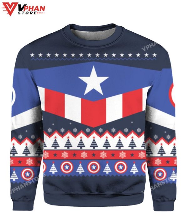 Captain America Christmas Sweater, Vintage Costume