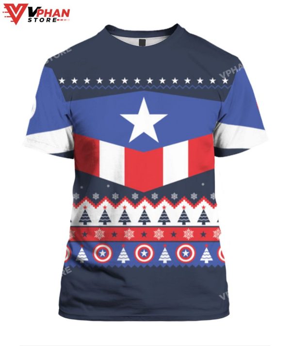 Captain America Christmas Sweater, Vintage Costume