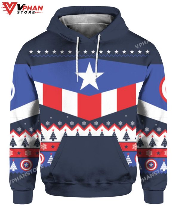 Captain America Christmas Sweater, Vintage Costume