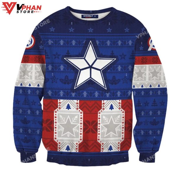 Captain Rogers Unisex Xmas Ugly Christmas Sweater