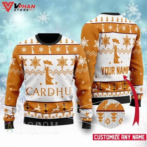 Cardhu Whiskey Drink Lover Personalized Ugly Christmas Sweater