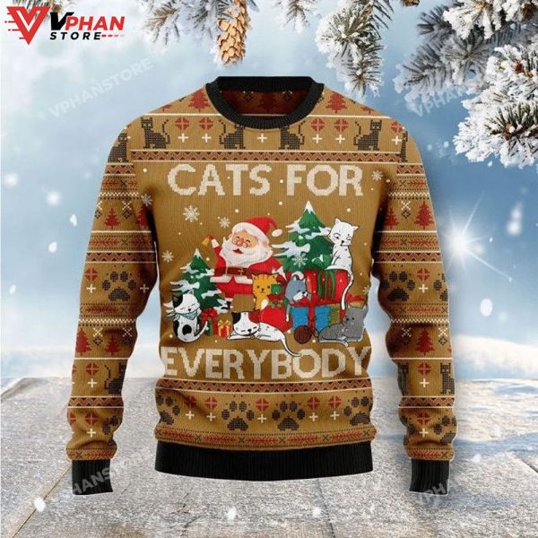 Cats For Everybody Ugly Christmas Sweater