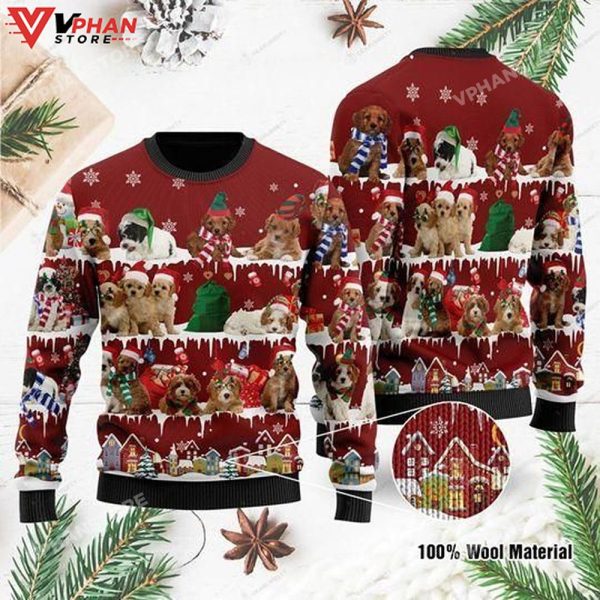 Cavoodle 3D Sweatshirt Ugly Christmas Sweater