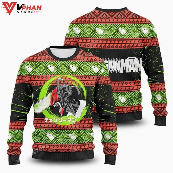 Chainsawman Xmas Unisex Ugly Christmas Sweater