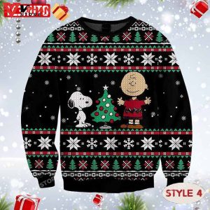 Charlie Brown Snoopy Santa Ugly Christmas Sweater Mutiple Styles 1