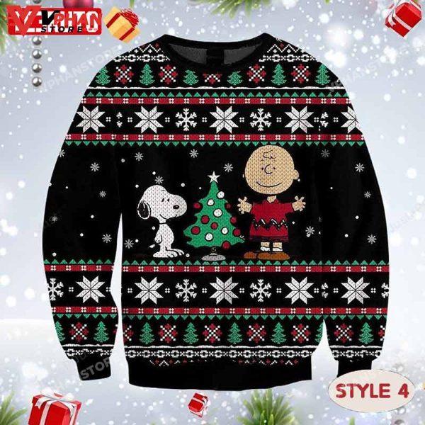 Charlie Brown Snoopy Santa Ugly Christmas Sweater