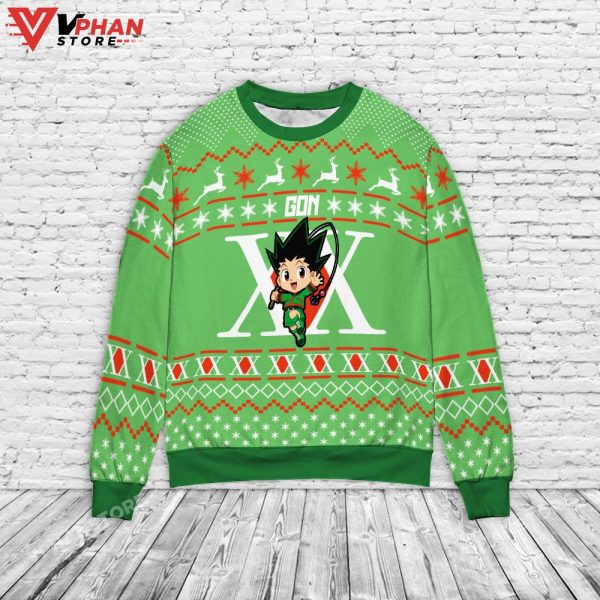 Chibi Gon Christmas Sweater, Cute Funny Sweater