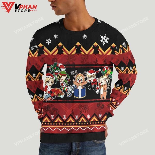 Chibi Revengers Ugly Christmas Sweater Wool Knitted Sweatshirt