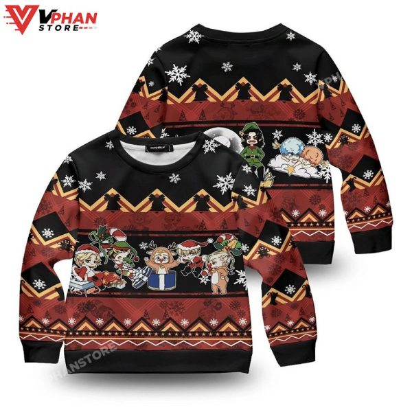 Chibi Revengers Xmas Kids Wool 3D Sweatshirt Ugly Christmas Sweater